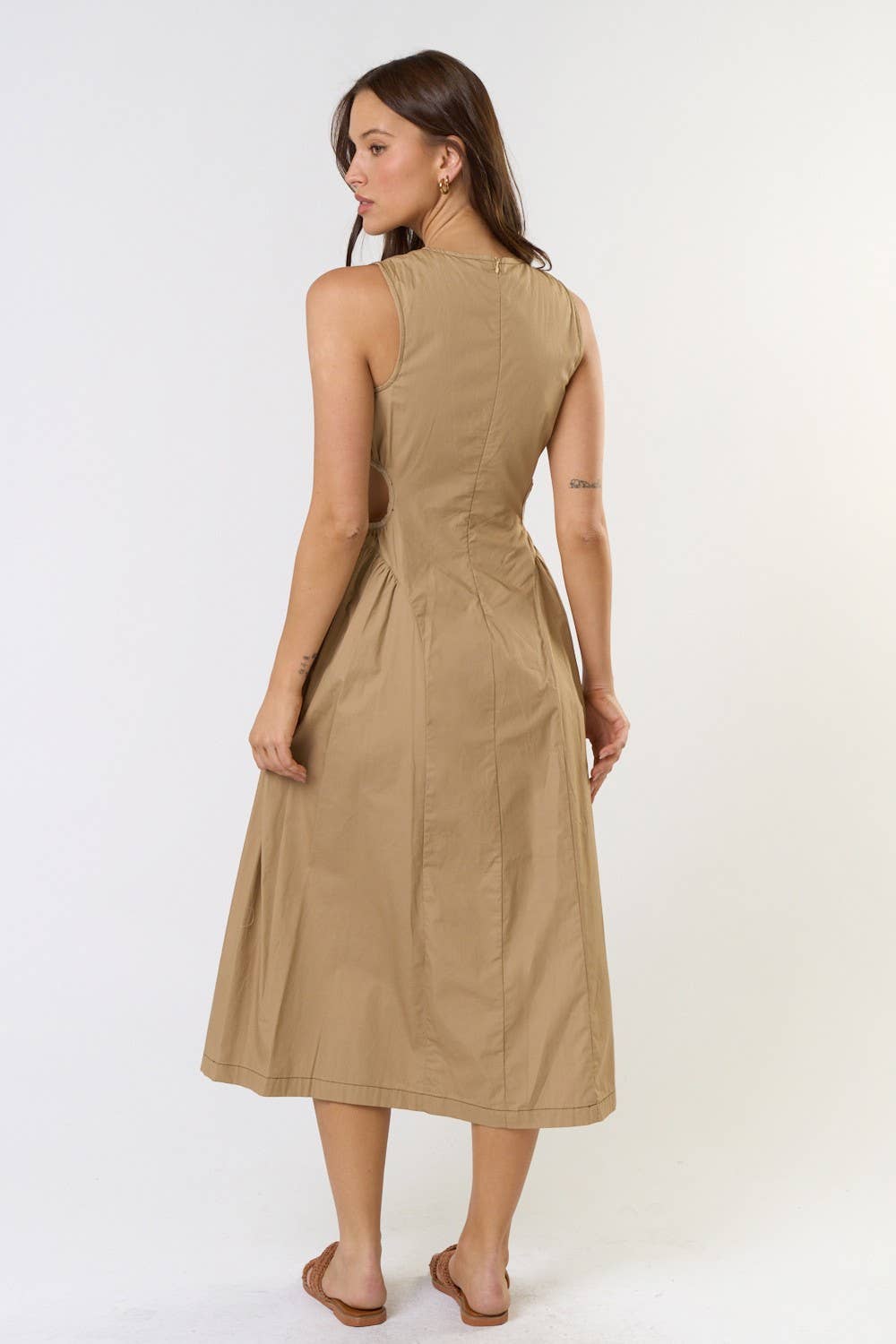 Side Cutout Midi Dress