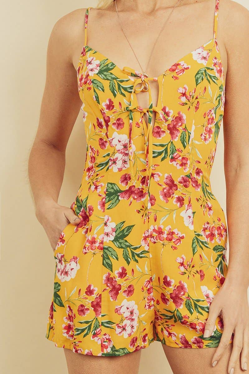 Aloha Sunshine Romper - Yellow