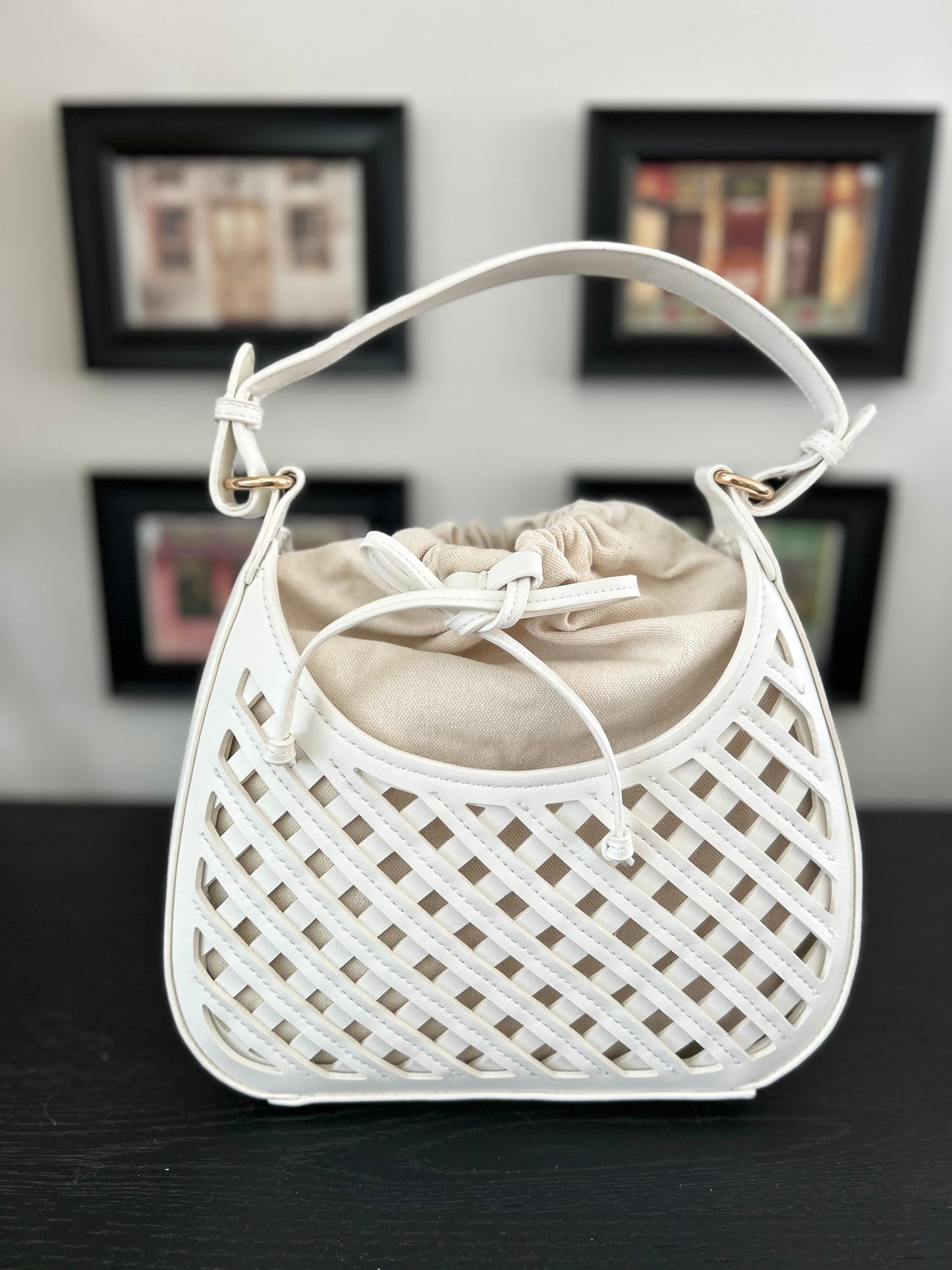 Brisa Bag (Tan, White)
