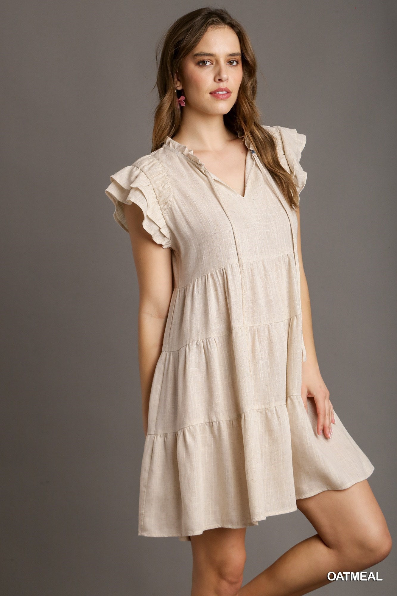 Linen A-Line Mini Dress