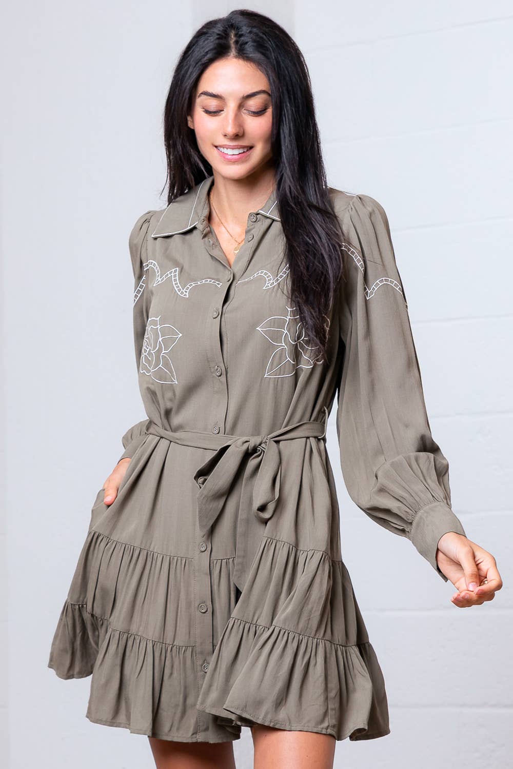 sage green western dress Blossom Mini – Little Red Dot Apparel mint green backdrop Modest Lavender Bridesmaid Dress Color:Tobacco Brown season-pf22