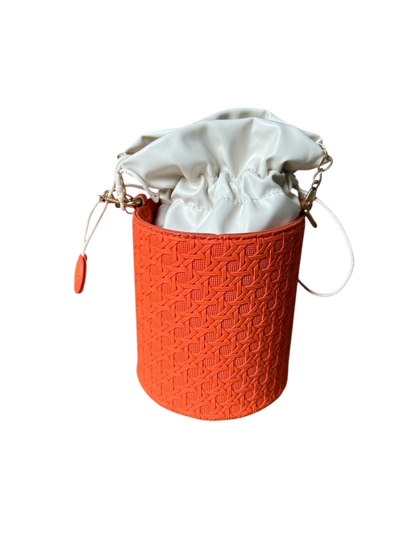 Bucket Patterned Bag (Black, Orange)