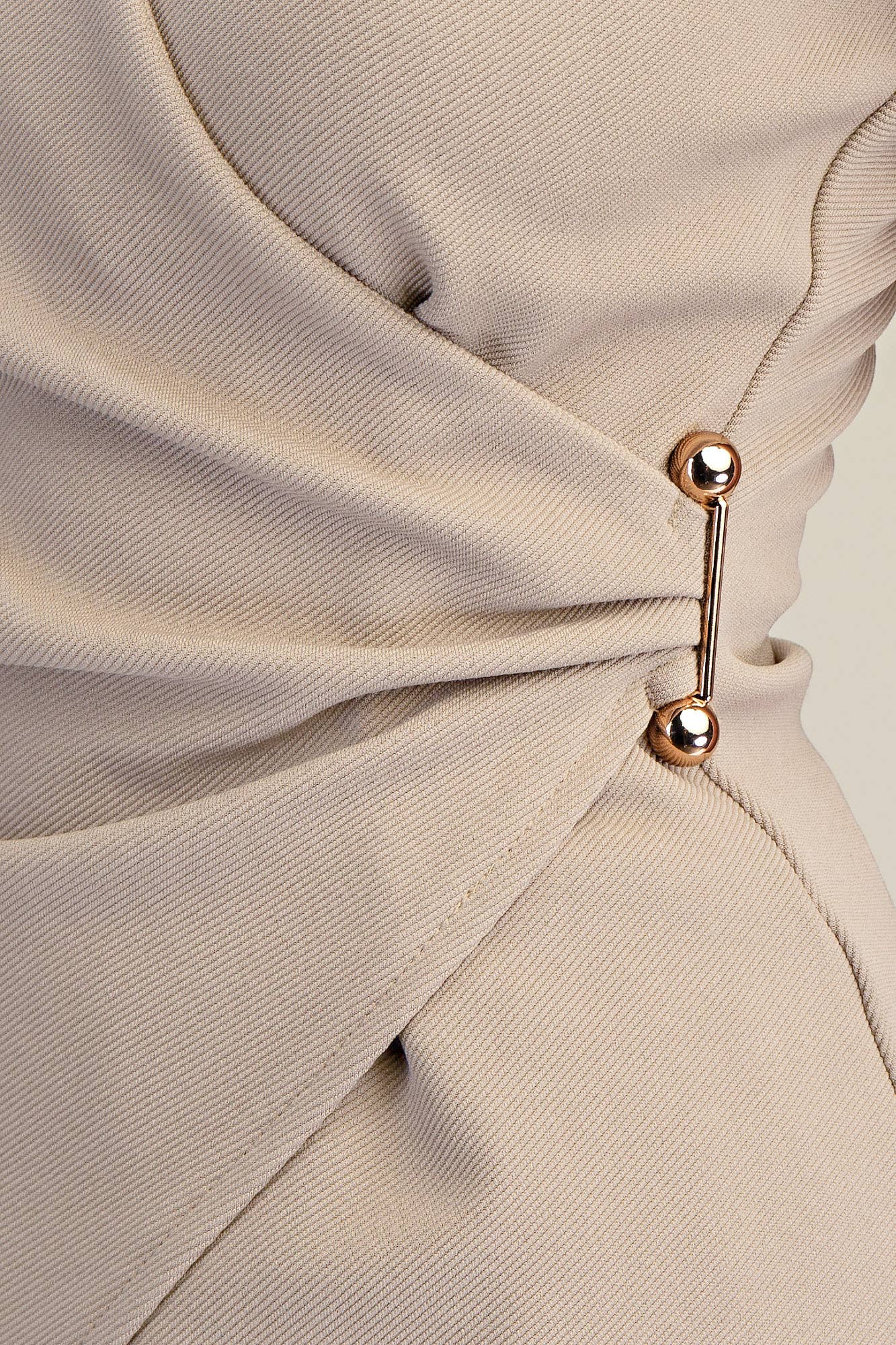 Surplice V-Neck Top - Taupe