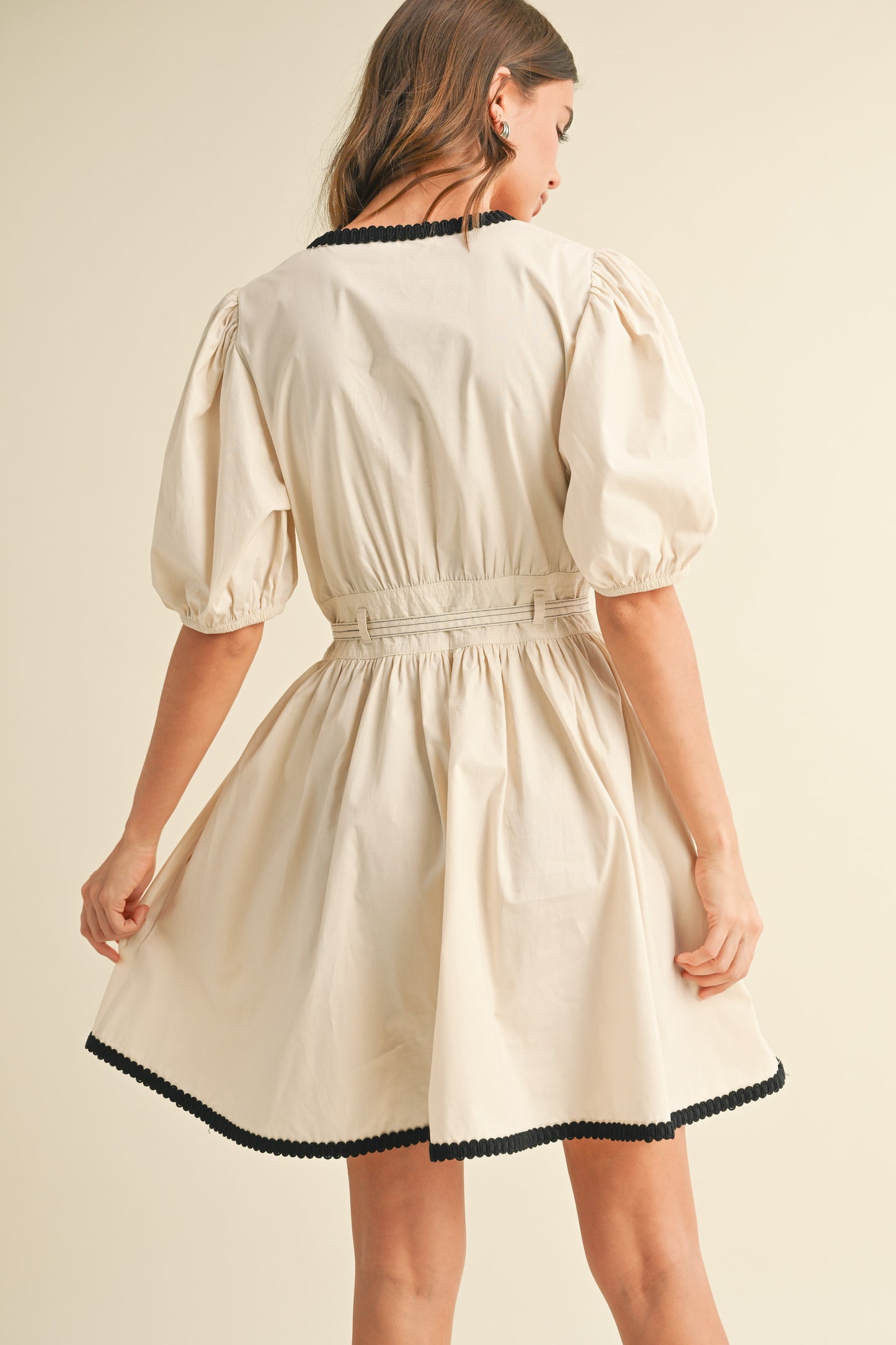 Cream Noir Mini Dress