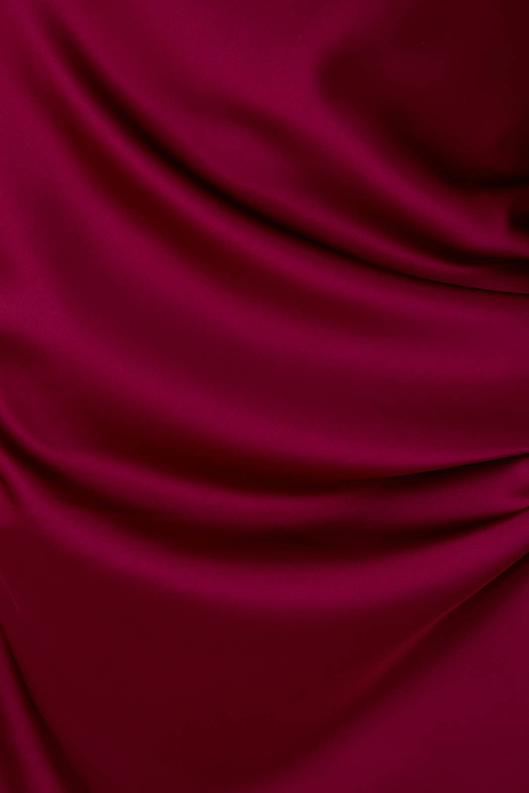 Bias Satin Maxi Skirt - Cranberry