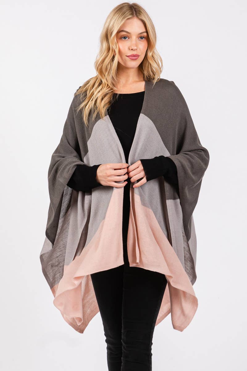 Three Tone Ruana
