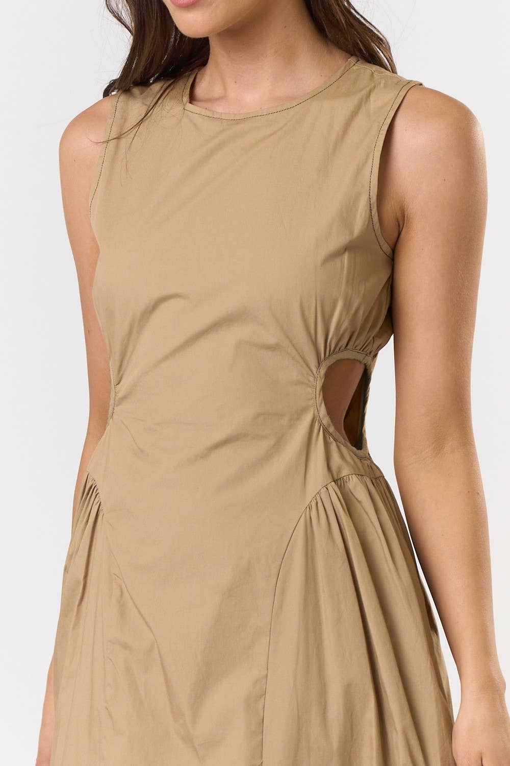 Side Cutout Midi Dress