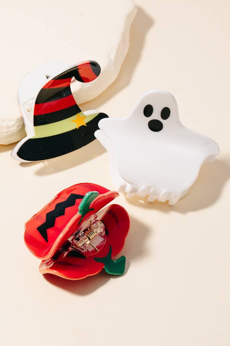 3 Piece Halloween Themed Hair Claw Set