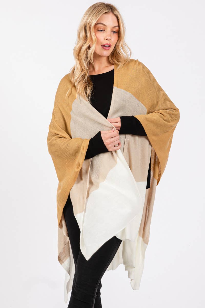 Three Tone Ruana