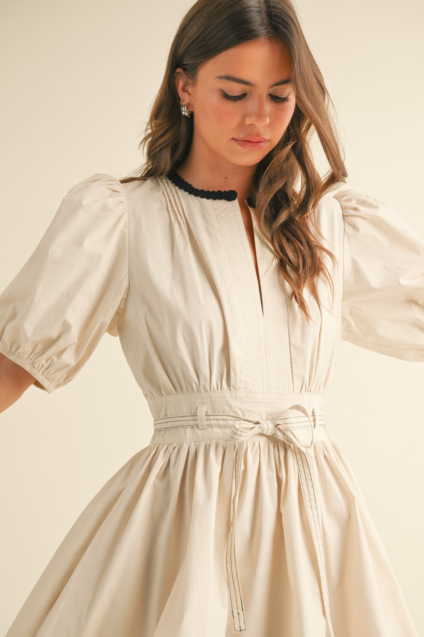 Cream Noir Mini Dress