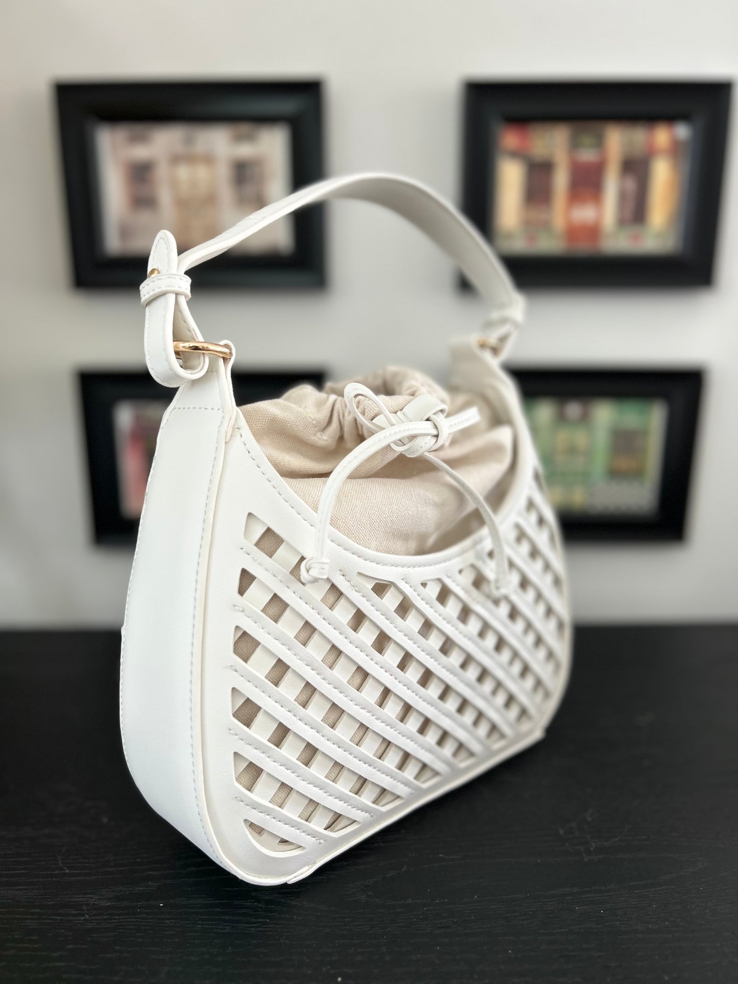 Brisa Bag (Tan, White)
