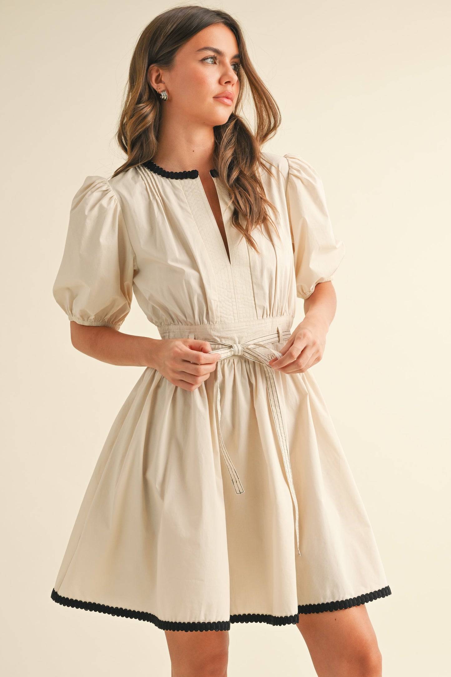 Cream Noir Mini Dress