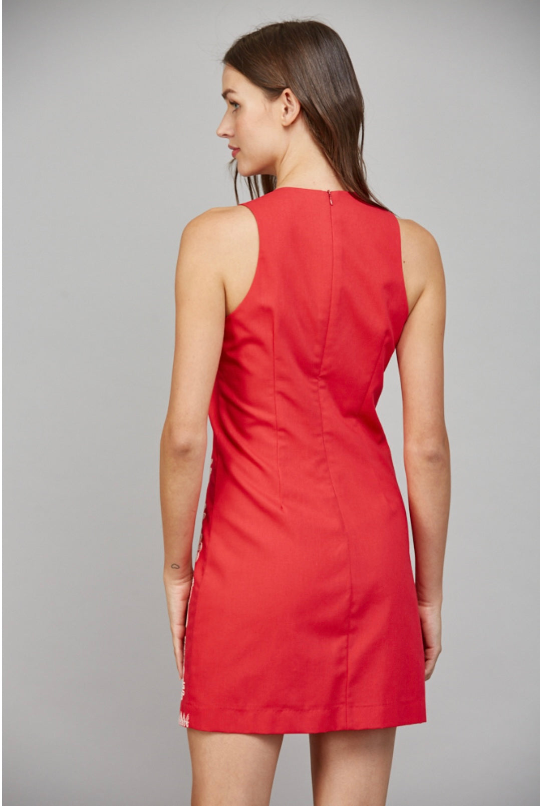 Amaya Linen Embroidered Dress