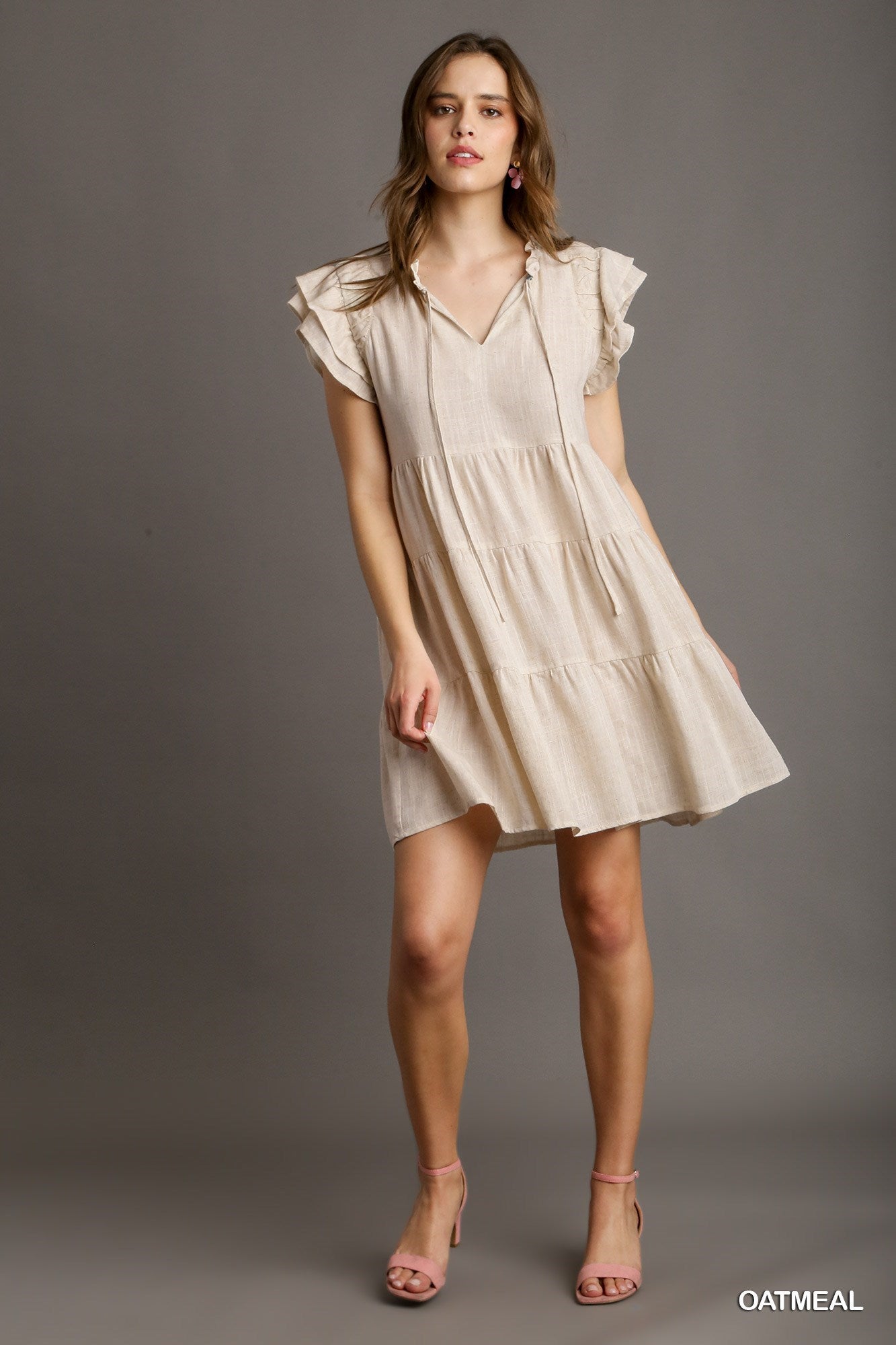 Linen A-Line Mini Dress