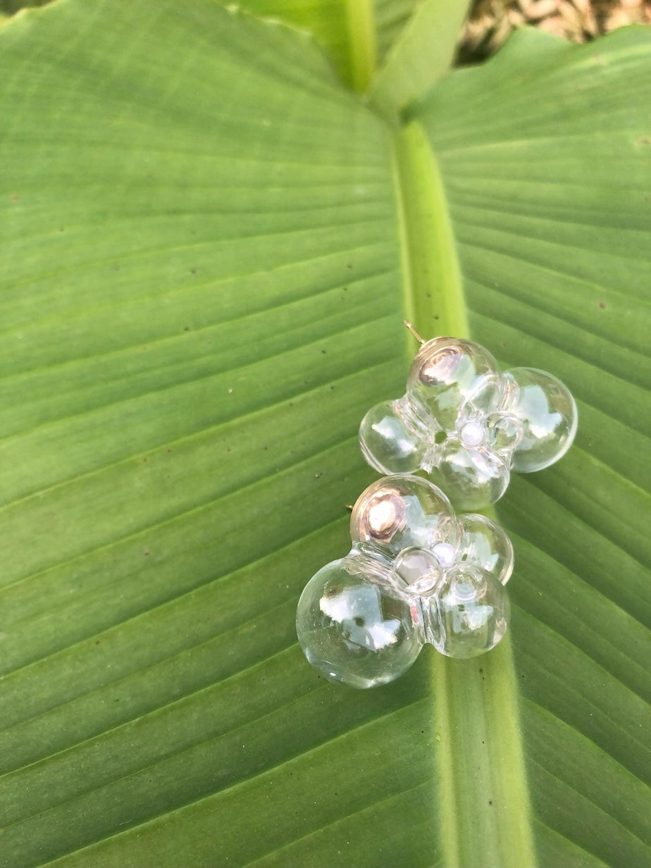 Pearl Mini Bubble Glass Earrings