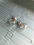 Pearl/Glass Bubble Reversible Stud