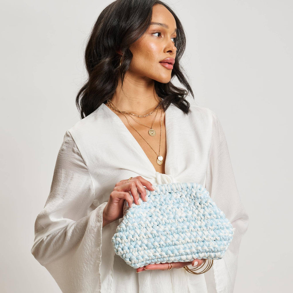 Raya Clutch: Ice Blue