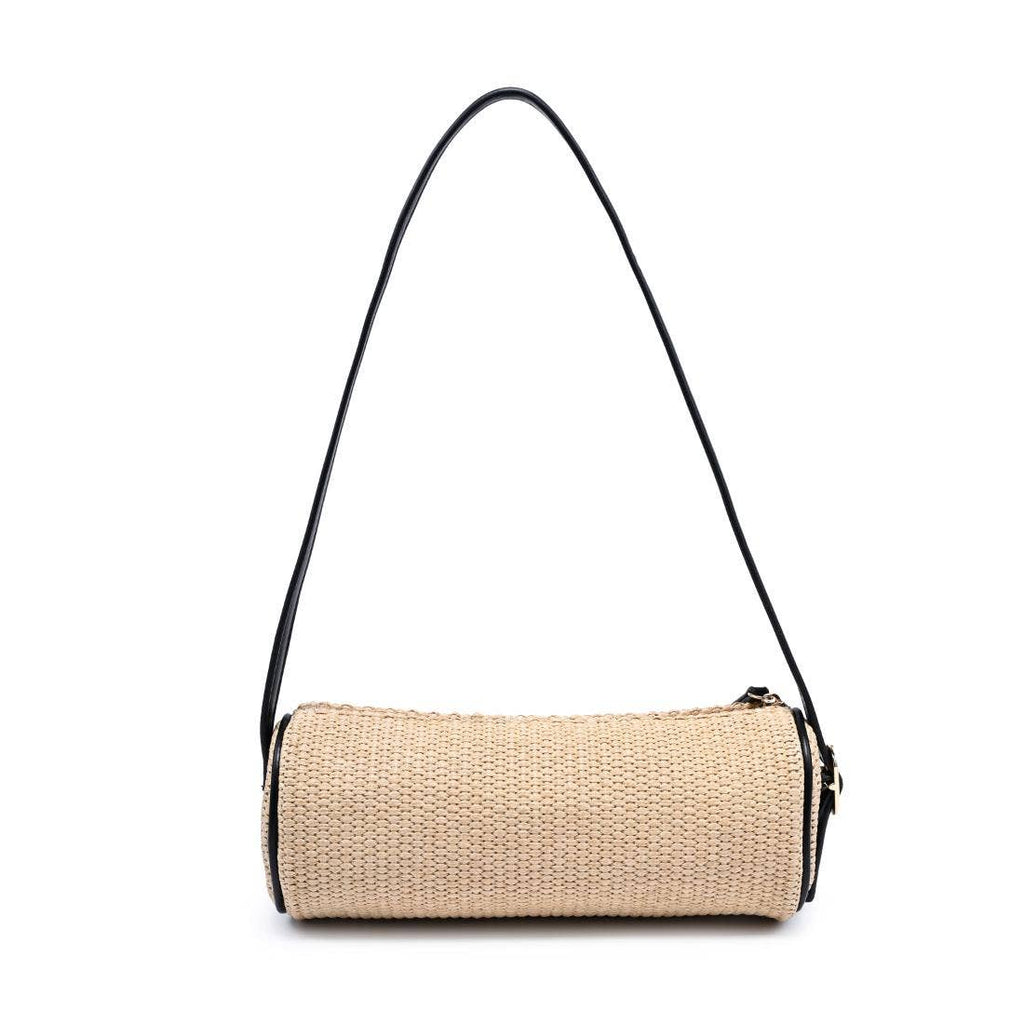 Mila Straw Shoulder Bag - Natural