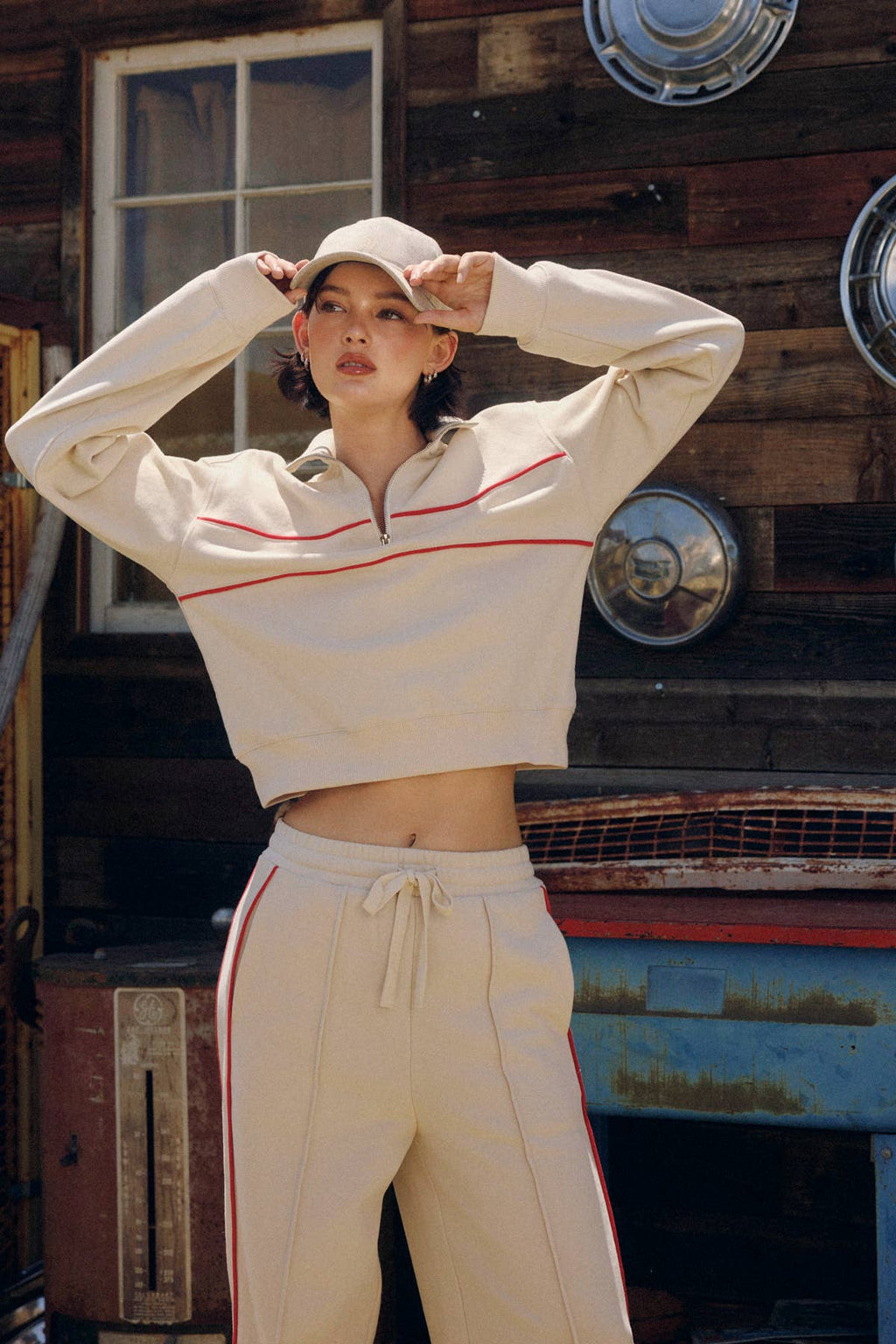 Track Stripe Wide Leg Sweatpants