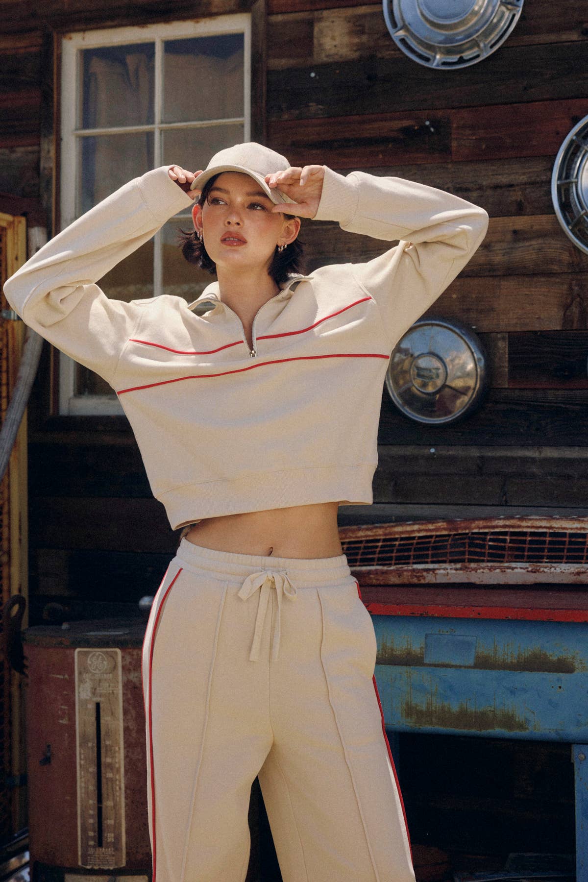 Track Stripe Wide Leg Sweatpants