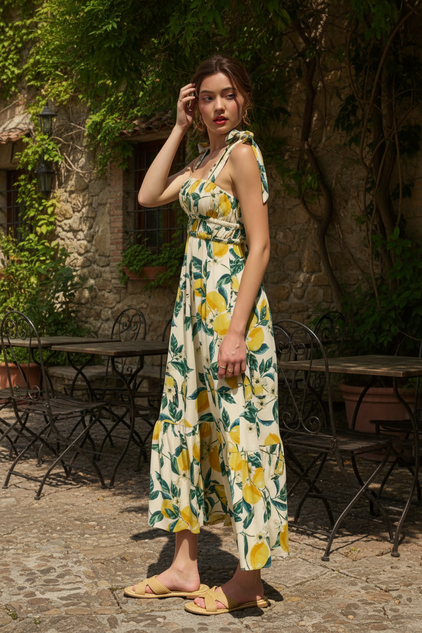 Vintage Lemonade Maxi Dress