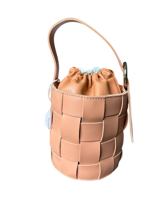 Weave Bucket Bag (Pumpkin, Ivory)
