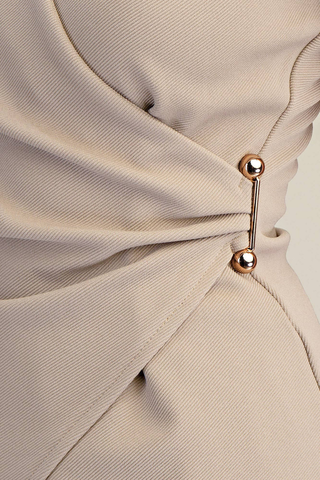 Surplice V-Neck Top - Taupe