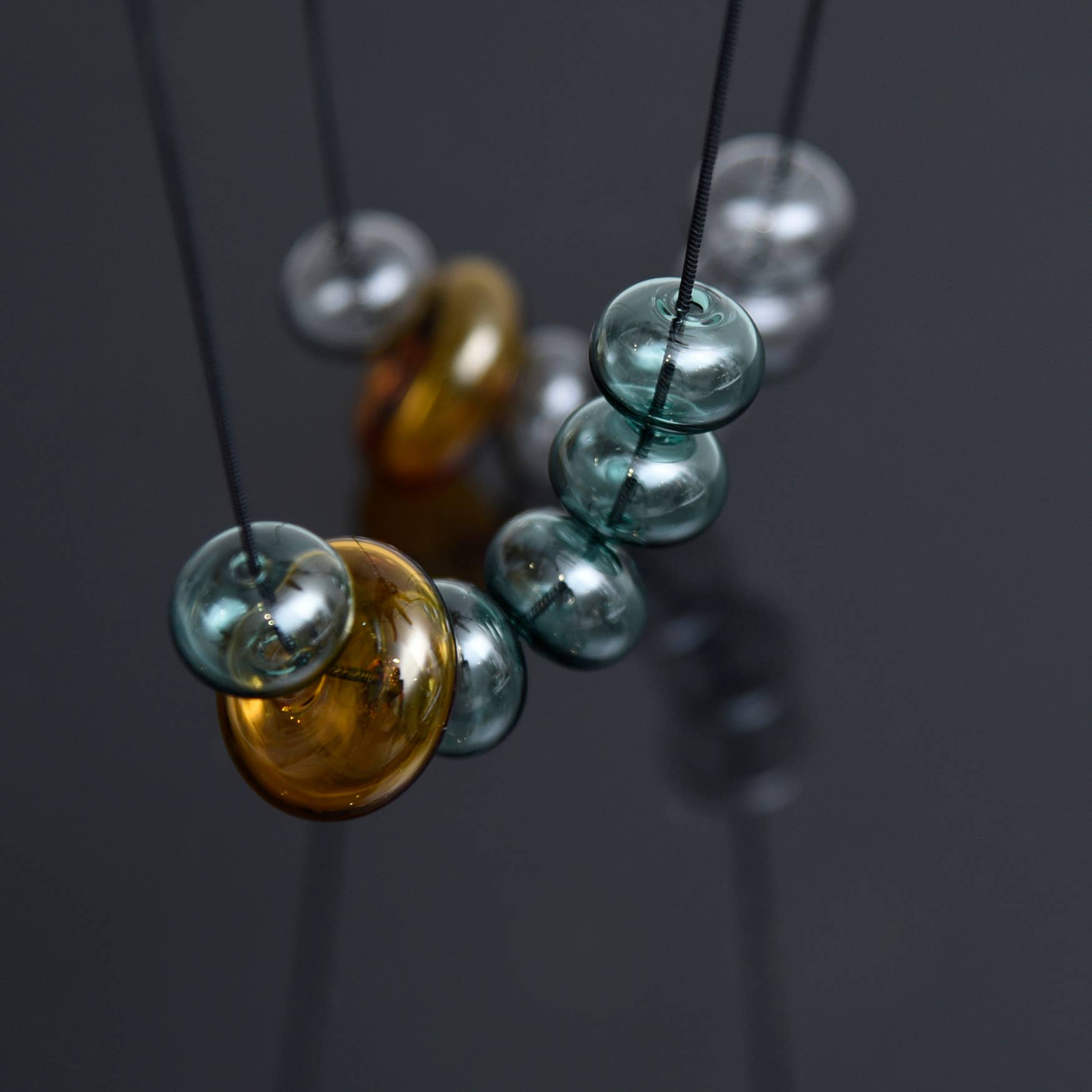 Odette Necklace - Aqua/Amber