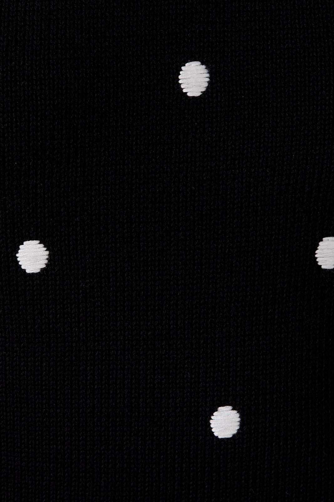 Puff Sleeve Polka Dot Sweater - Plum or Black