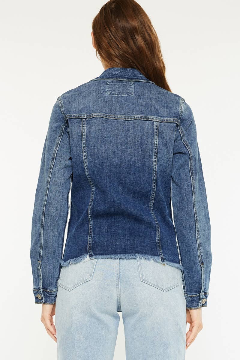 Fray Hem Denim Jacket