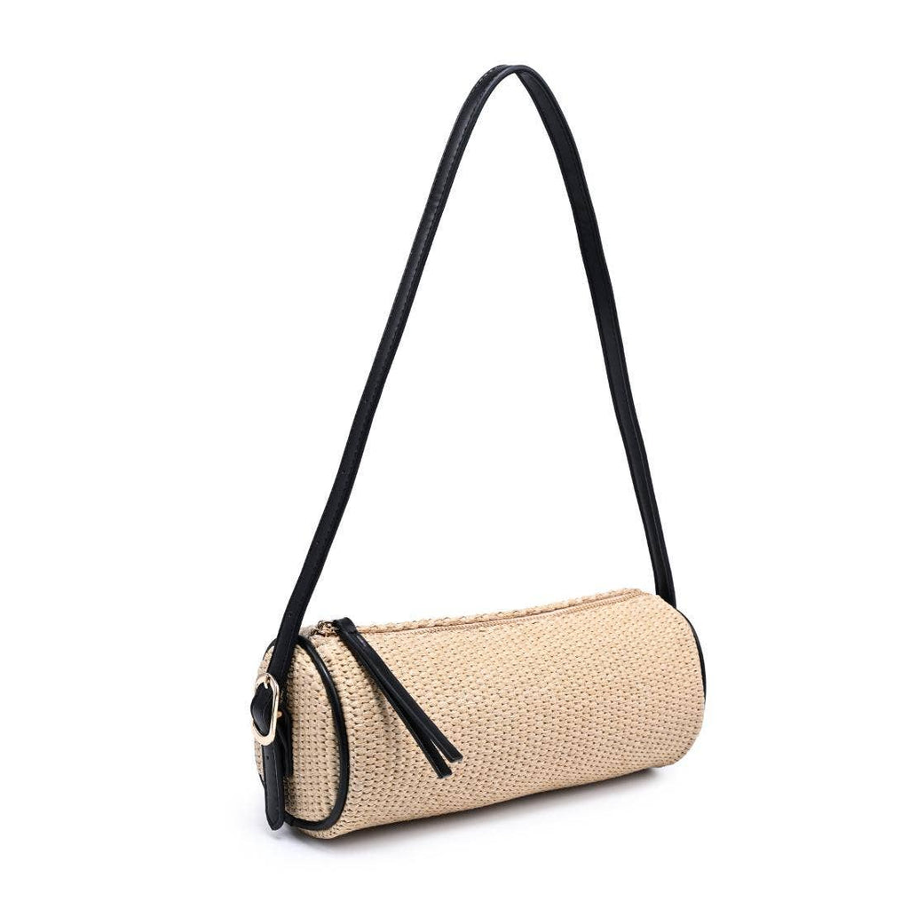 Mila Straw Shoulder Bag - Natural