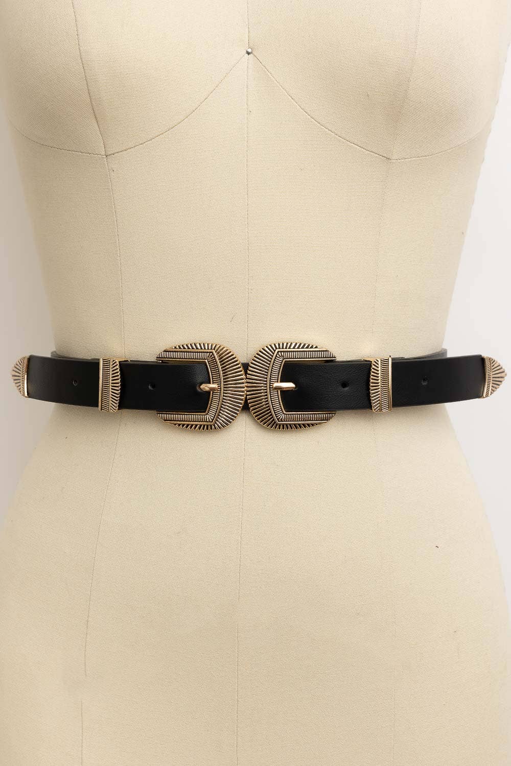 Double Buckle Western Belt