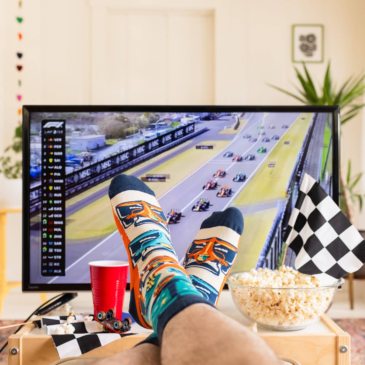 “Do Not Disturb, The Race Is On” Socks