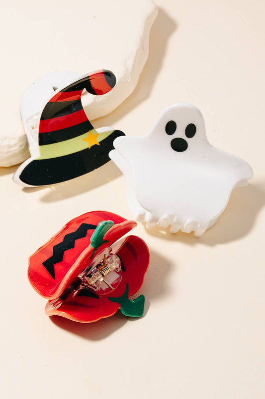 3 Piece Halloween Themed Hair Claw Set