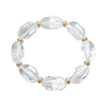 Pebble Beaded Bracelet - Clear