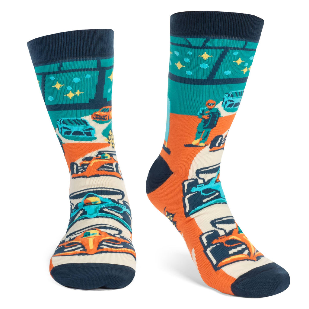 “Do Not Disturb, The Race Is On” Socks