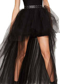 Mesh High Low Tutu Skirt - Black