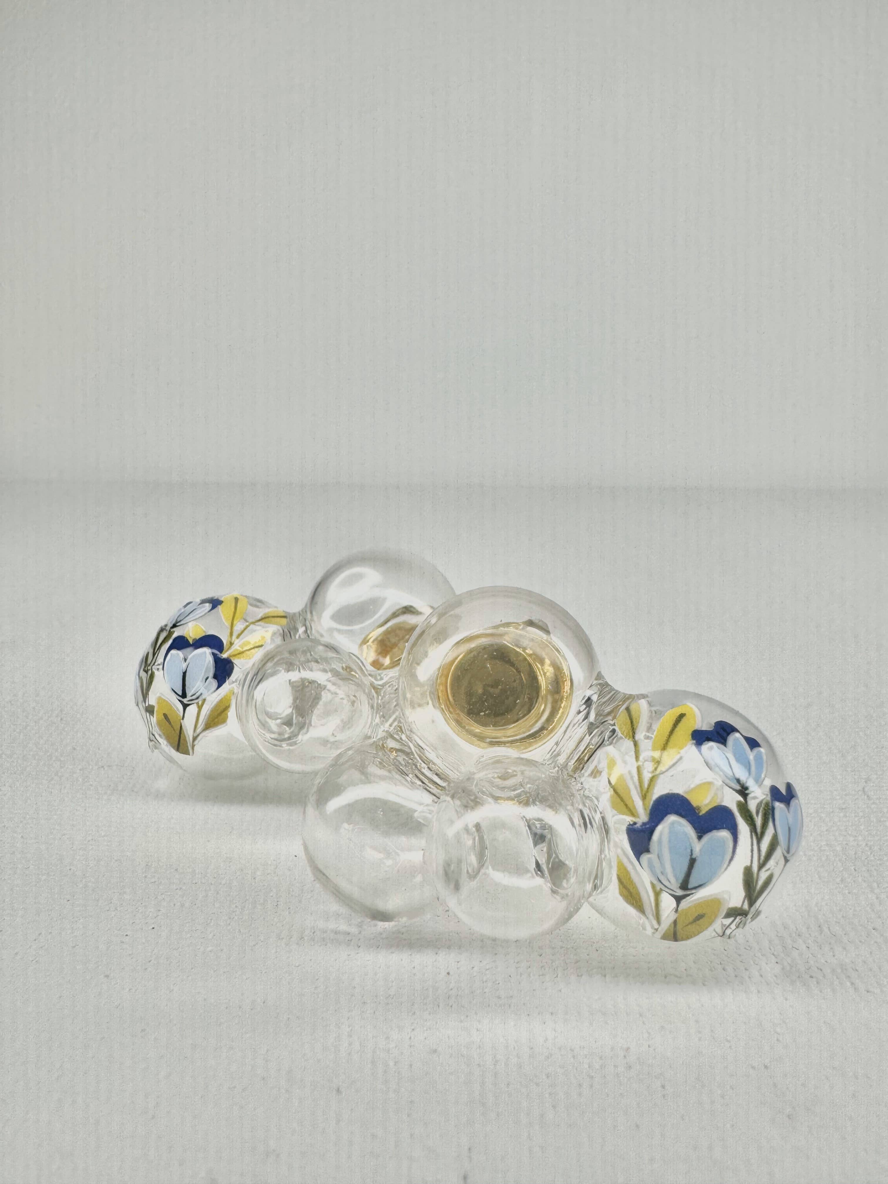 Blooming Bubbles Earrings - Blue Lapis Tulips