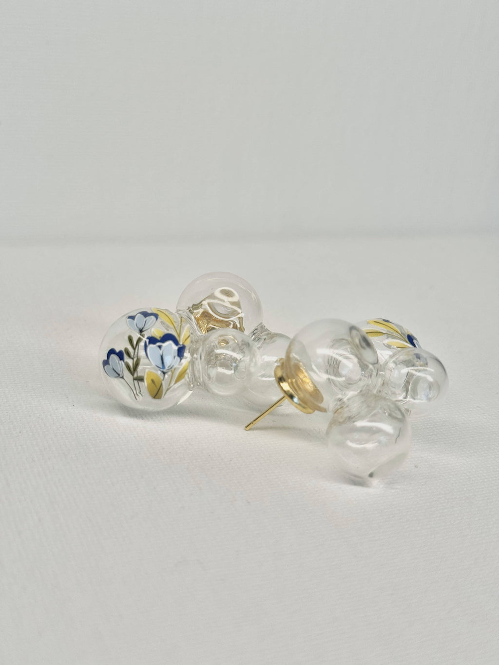 Blooming Bubbles Earrings - Blue Lapis Tulips