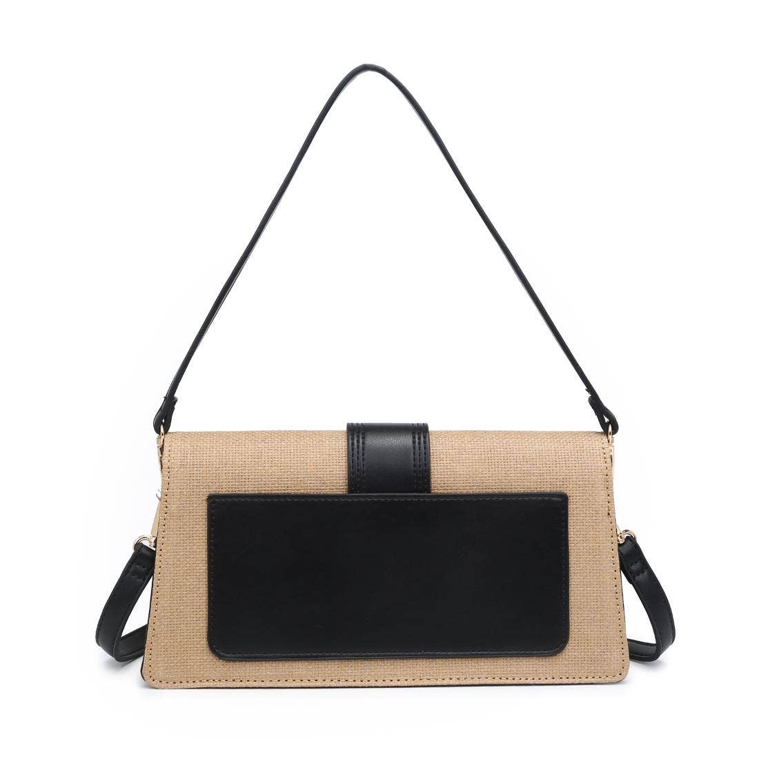 Violet Straw Crossbody - Natural Tan