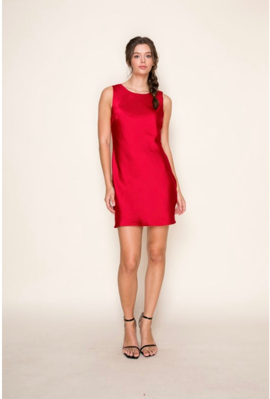 Scarlet Drape Mini Dress