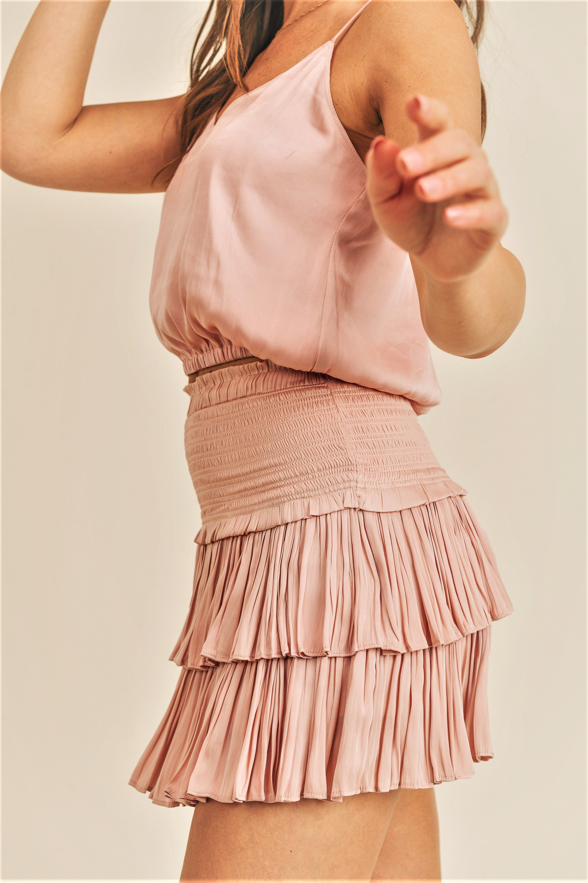 Silky Amore Skirt - Rose