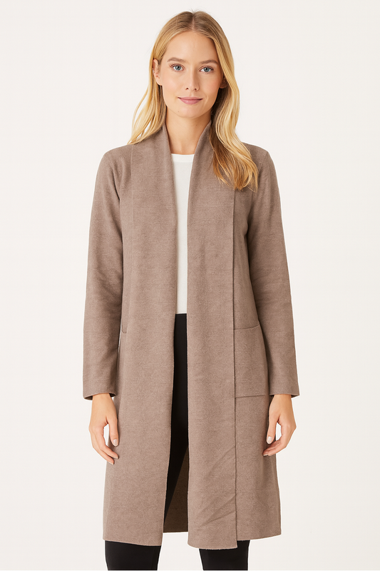 Open Front Long Cardigan