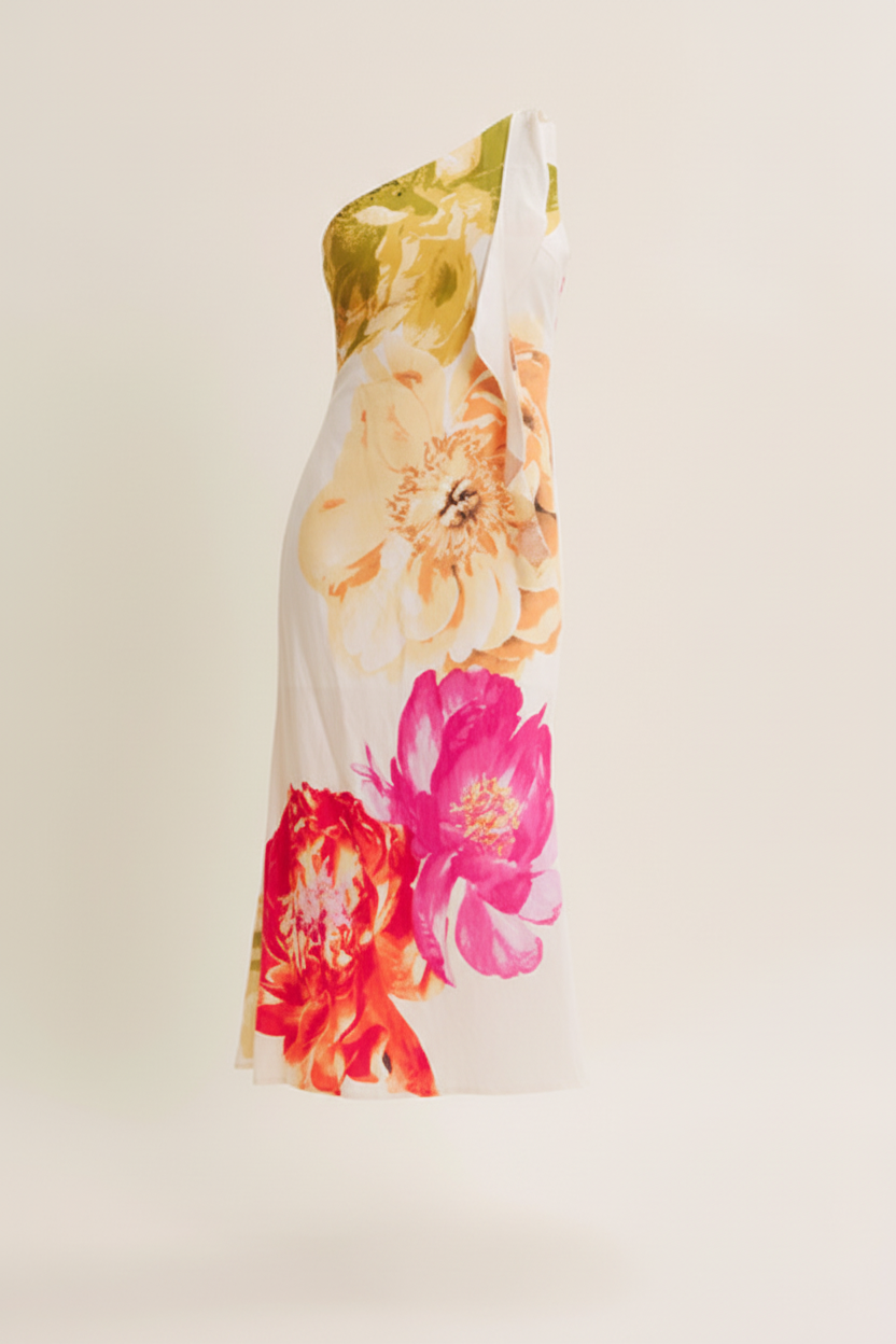 Bloom One Shoulder Midi Dress