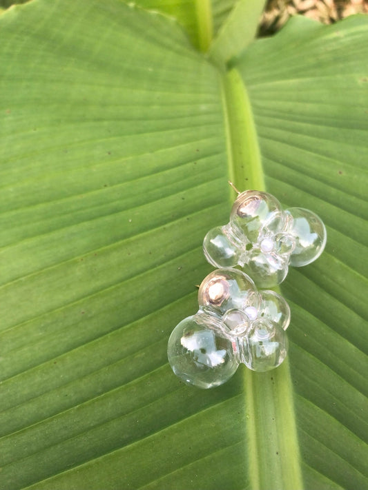 Pearl Mini Bubble Glass Earrings