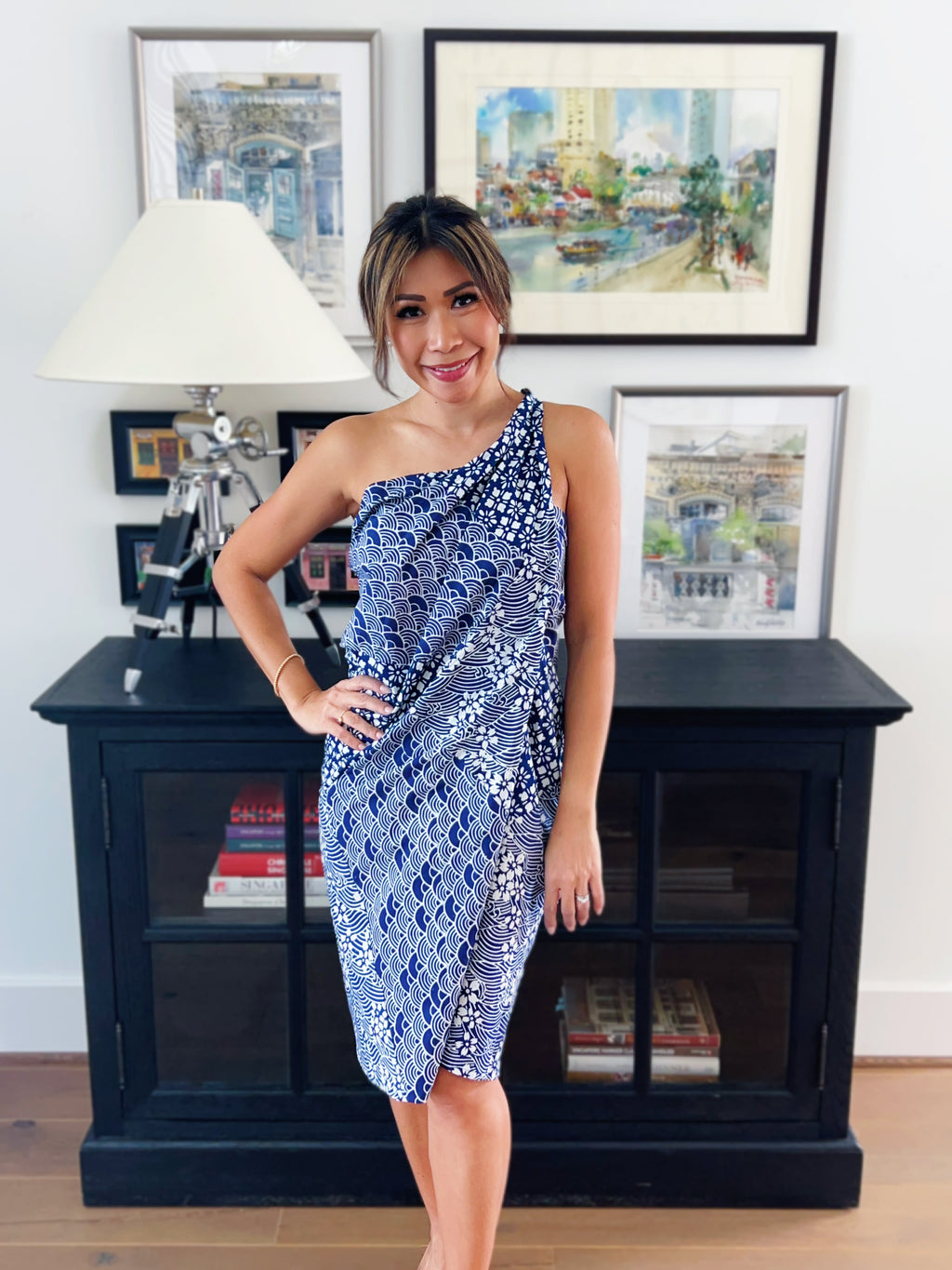 Kintsugi Navy Sarong Skirt 6-in-1