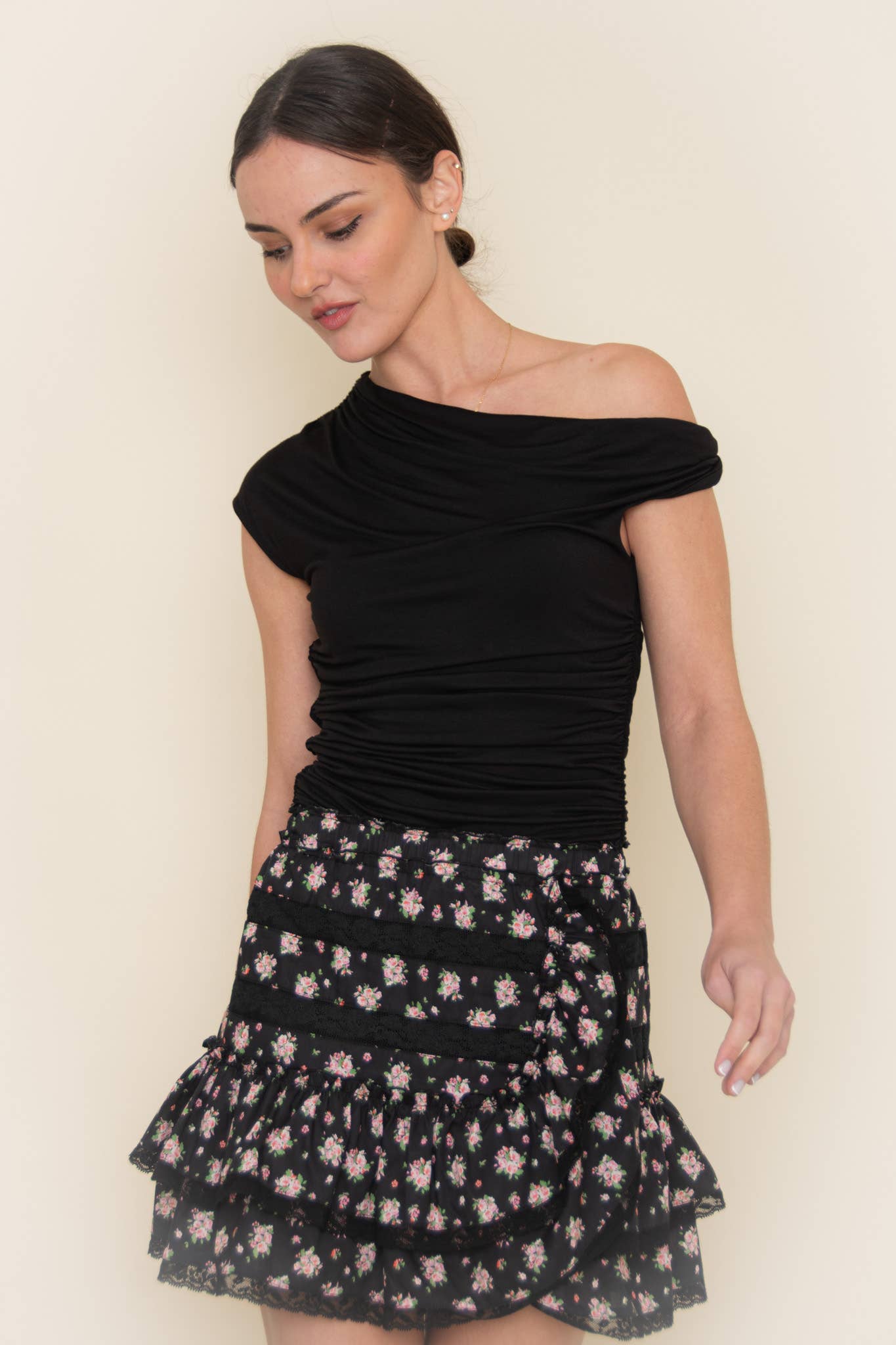 Single Side Off Shoulder Top