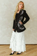 Horseshoe Printed Blazer - Black