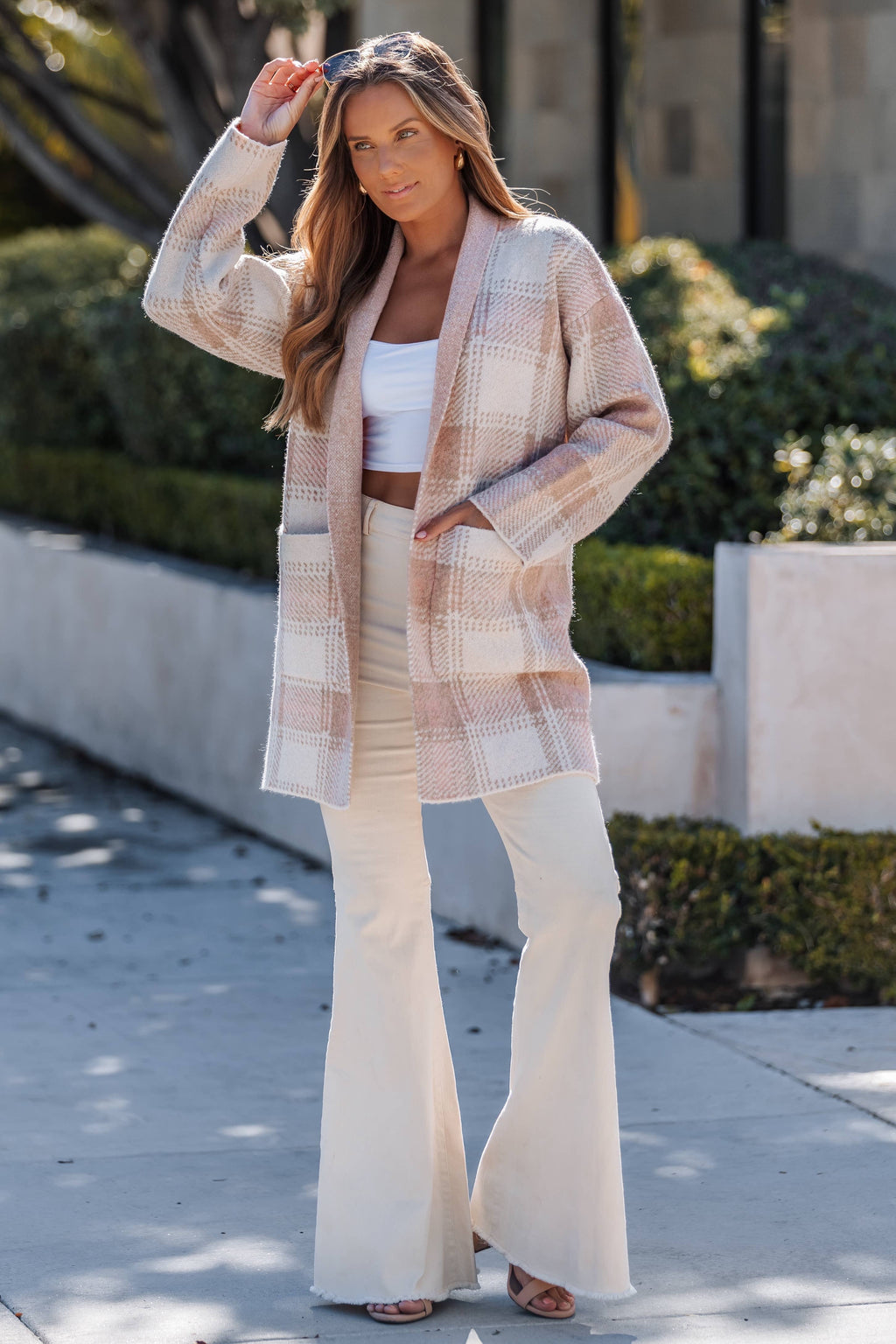 Aspen Mornings Plaid Coat - Pink Rain