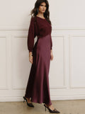 Sweater Mixed Media Midi Dress